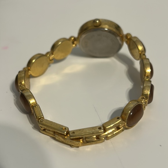 TIGER EYE Stone and Gold Tone Ladies Watch - Picture 6 of 8